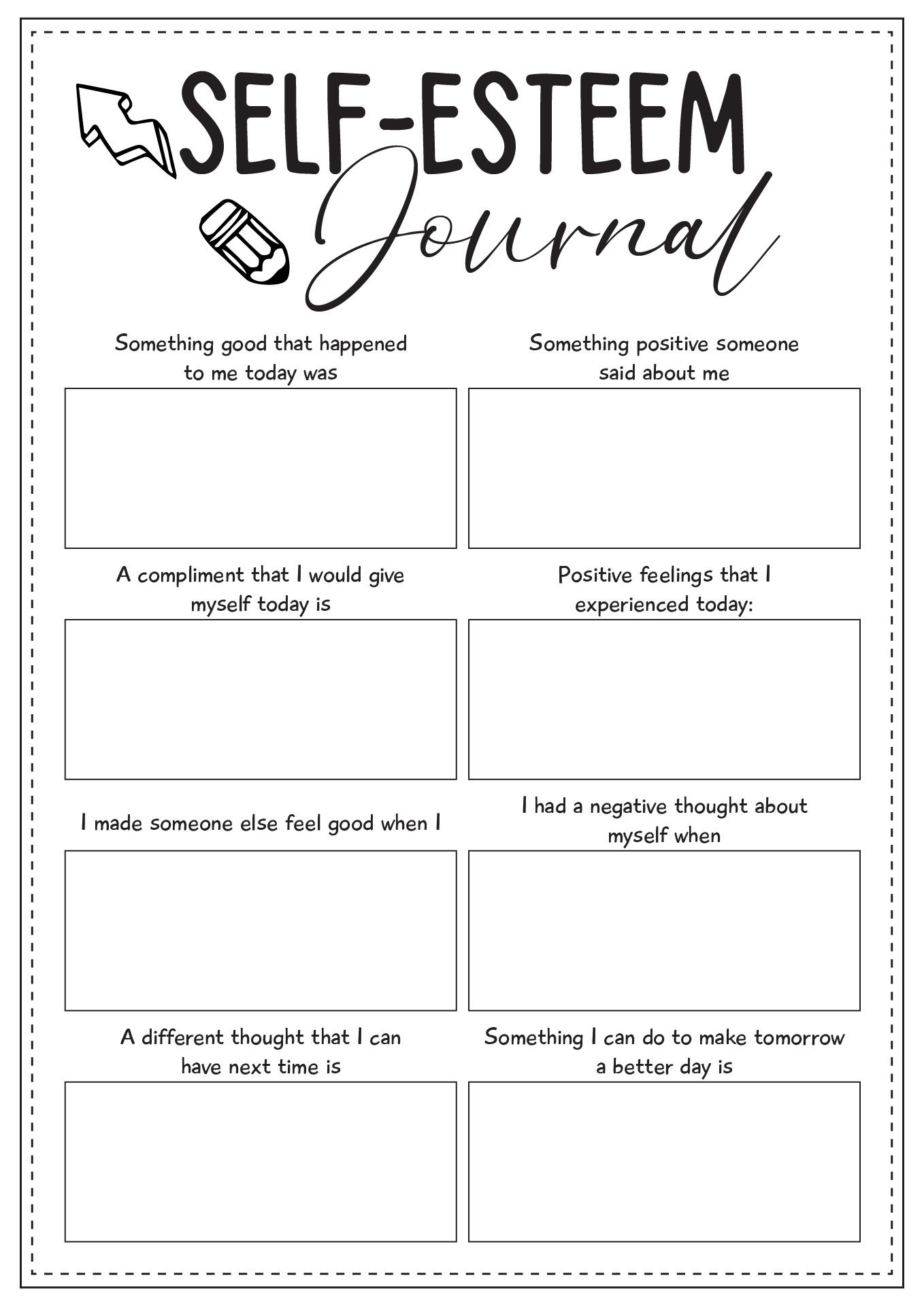 Self Esteem Printable Activities Self Esteem Worksheets Self Esteem Activities Social Emotional Learning Activities Self Esteem Printable Activities Self Esteem Worksheets Self Esteem Activities Social Emotional Learning Activities