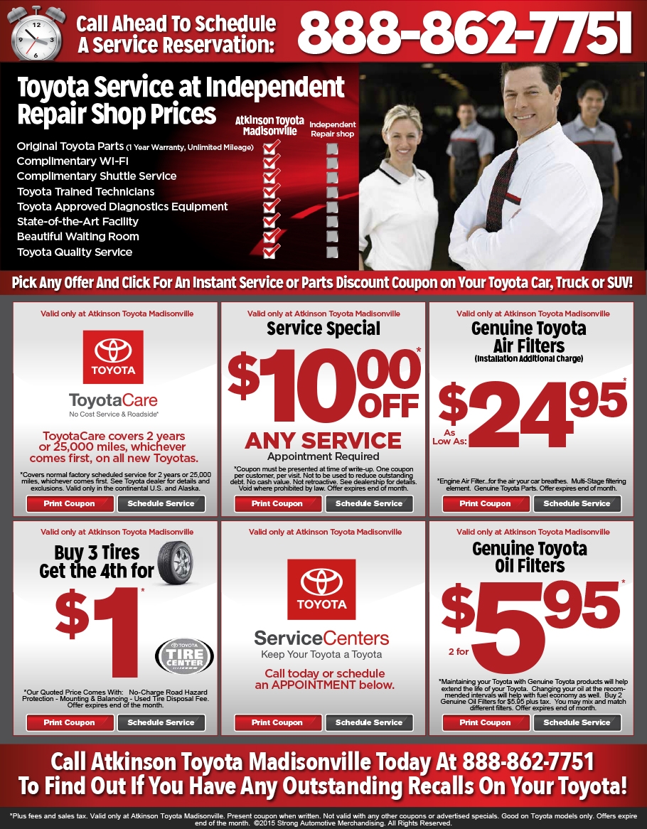 Service Specials Huntsville Toyota