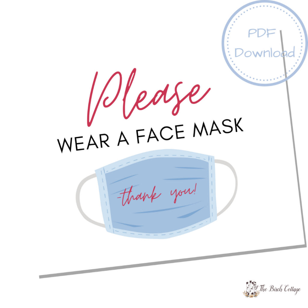 Wear A Mask Sign Printable - Mom Printable
