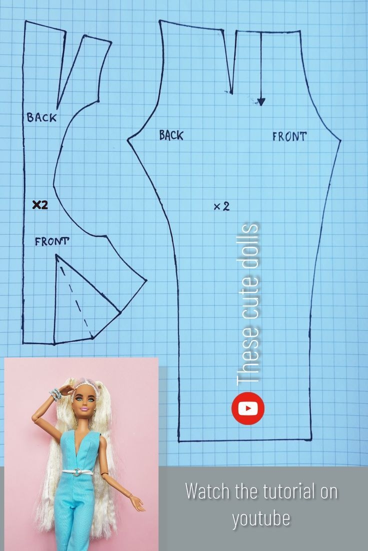 Sexy Jumpsuit free Pattern For Barbie Doll