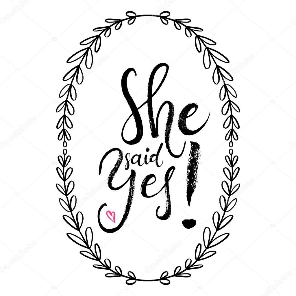 printable she said yes sign