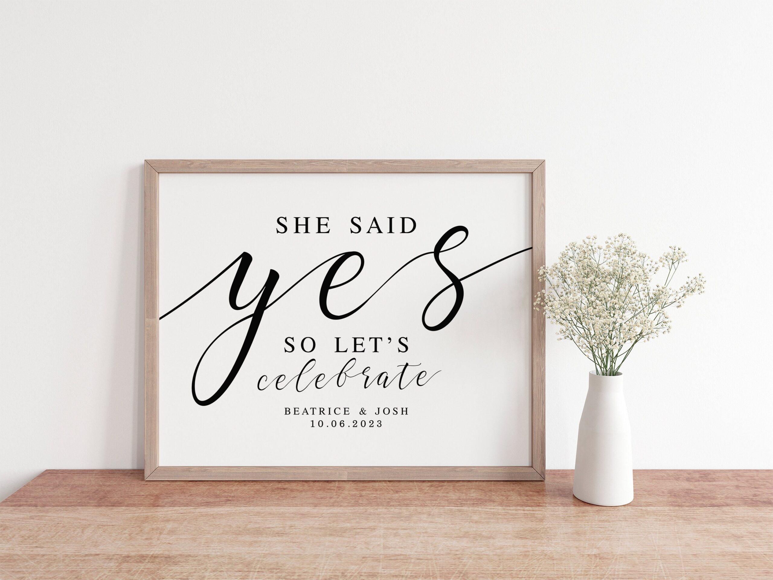 She Said Yes Let Celebrate Wedding Signs She Said Yes Sign Wedding Printables Engagement Signs Engagement Sayings Engagement Prints Etsy