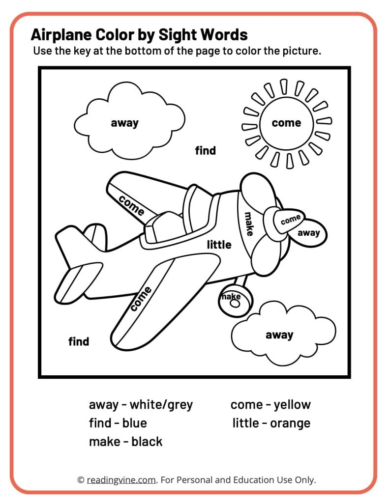 Sight Words Worksheets