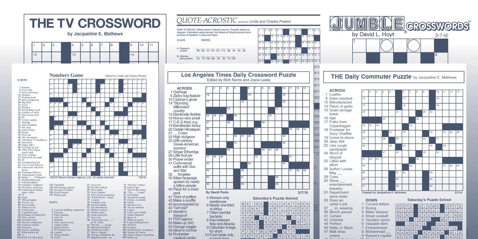 commuter crossword printable