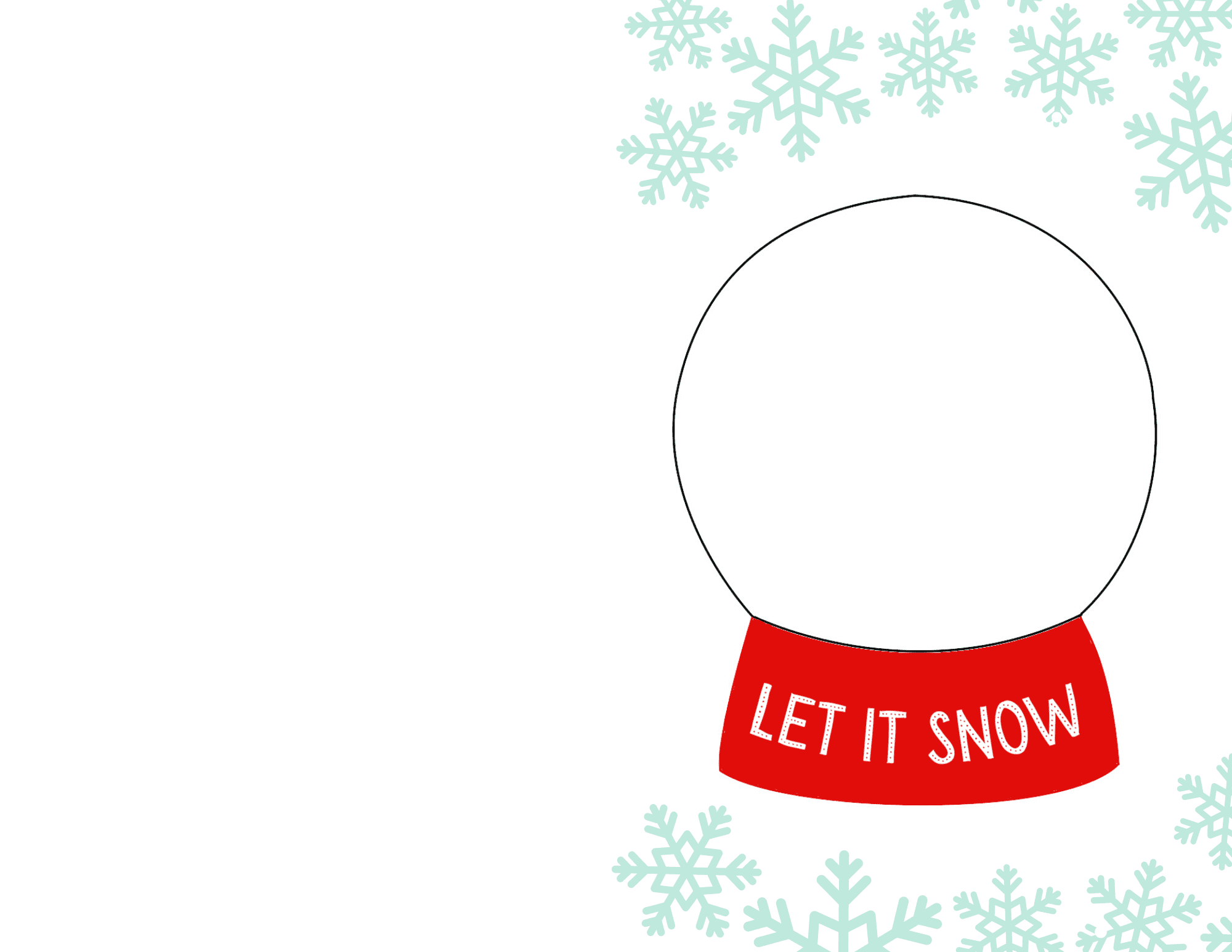 Snow Globe Christmas Card With Free Printable Video Raising Veggie Lovers