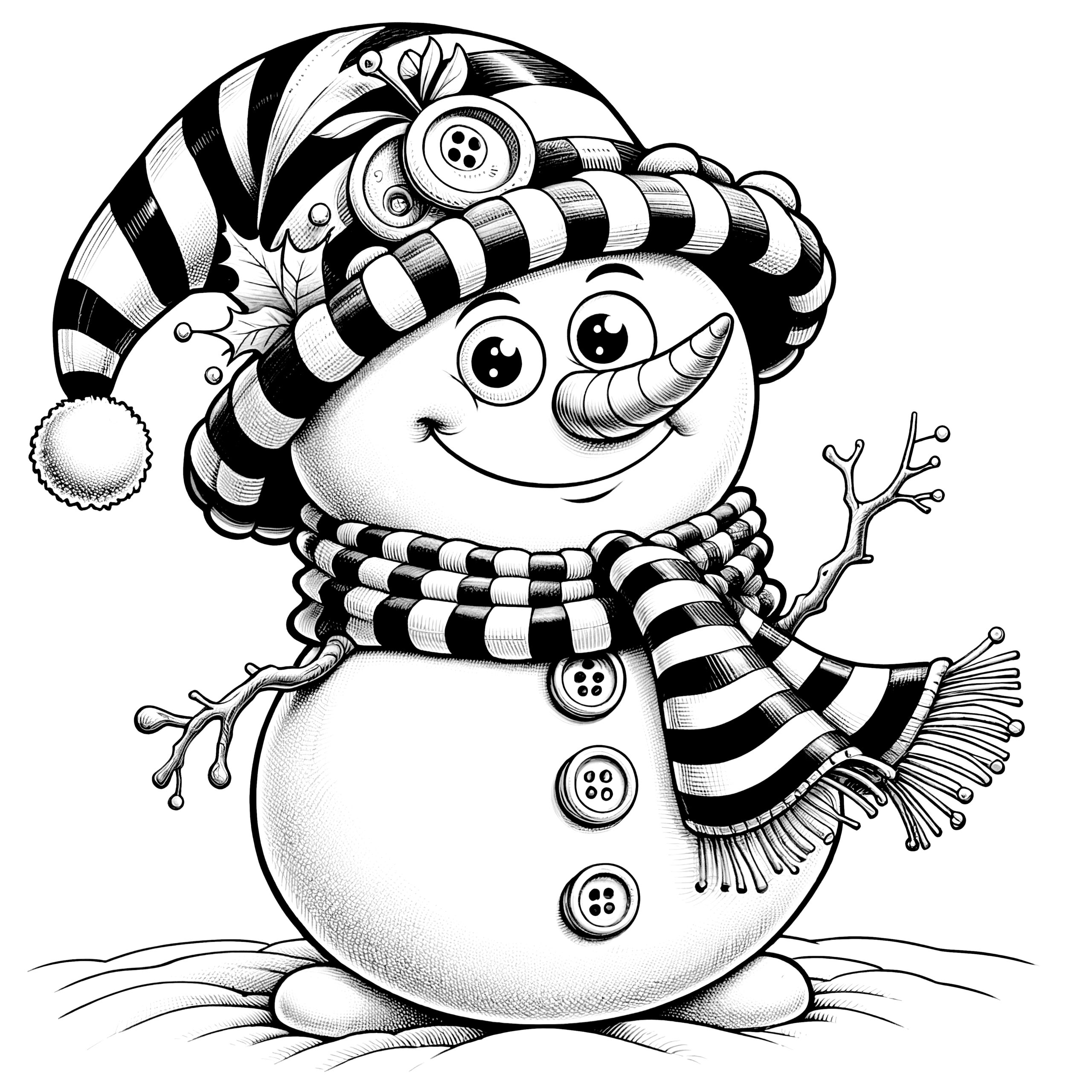 free printable snowman coloring sheet