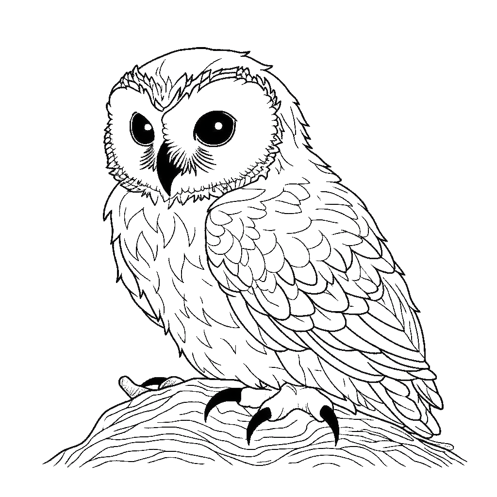 Snowy Owl Coloring Pages Coloring Corner