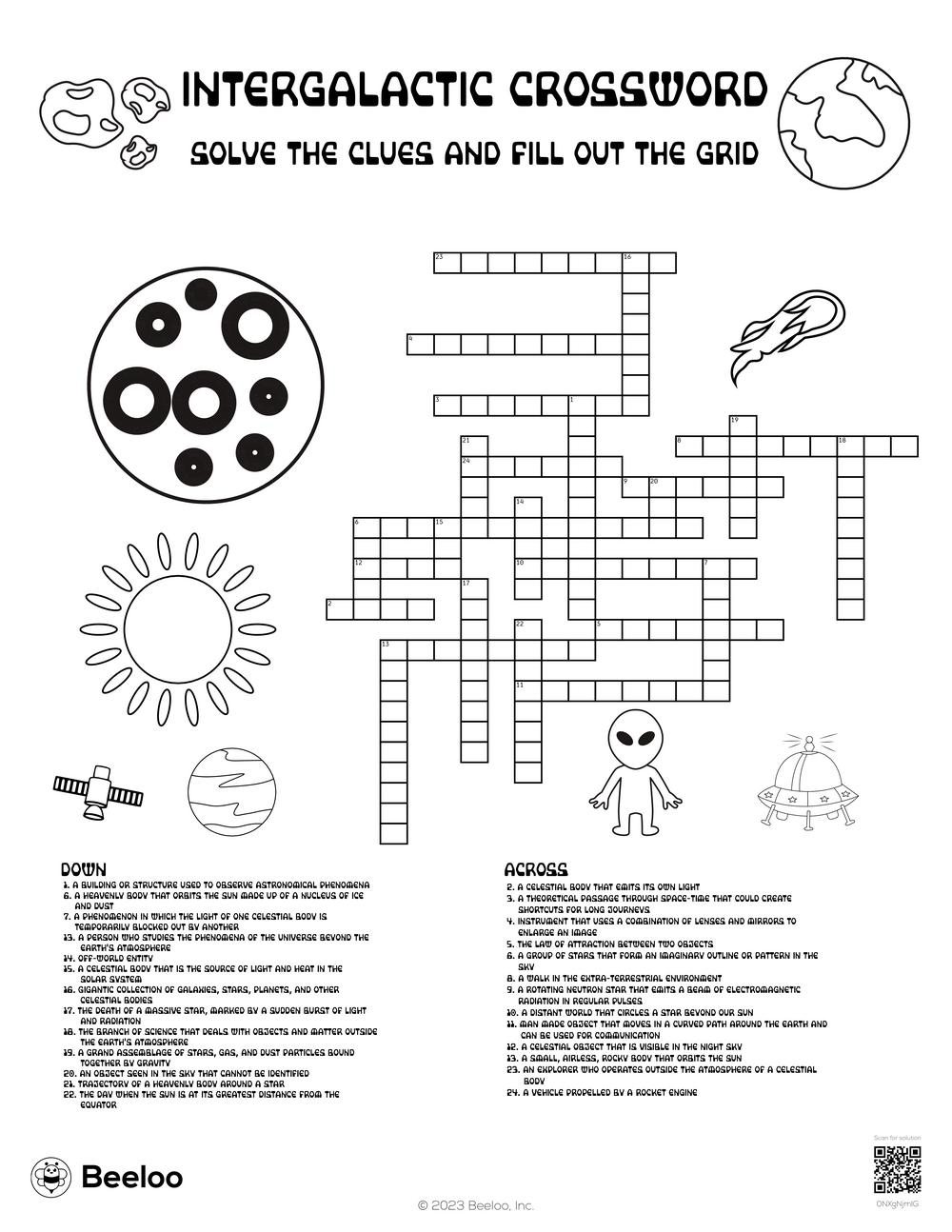 printable crossword puzzles themed
