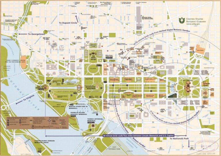 Street Map Of Central Washington D C Showing Parklands And All Government Buildings Library Of Congress