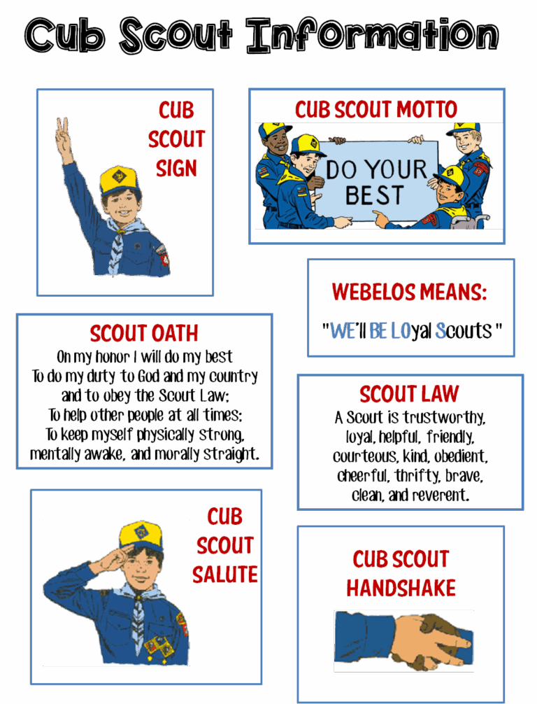 Strong Armor Cub Scouts Scout Oath And Law Helps And Printables
