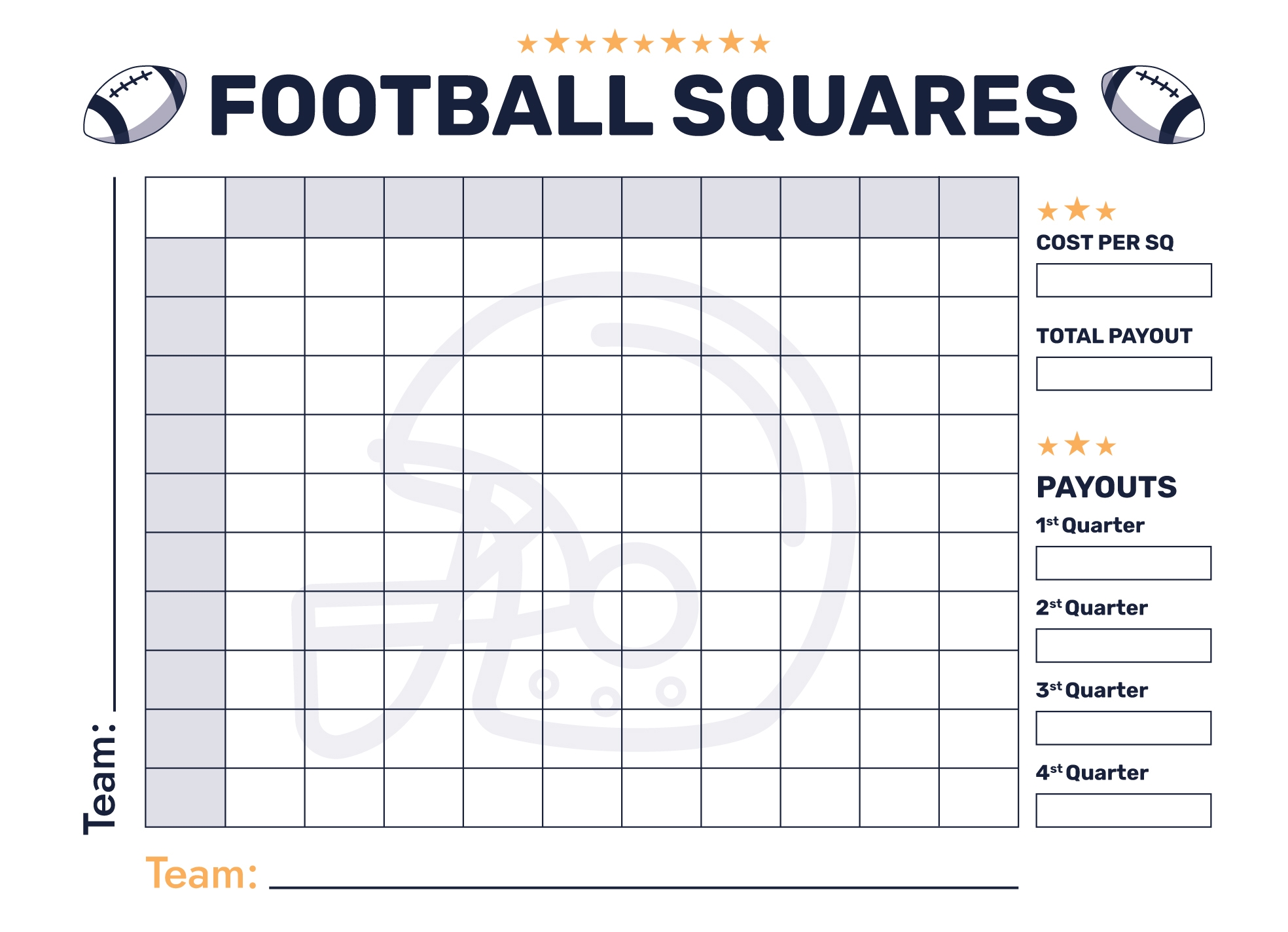 free printable football squares