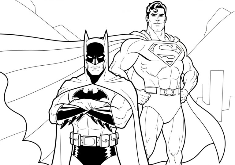 Superman Batman Coloring Pages Printable Fun For Kids Diy magazine