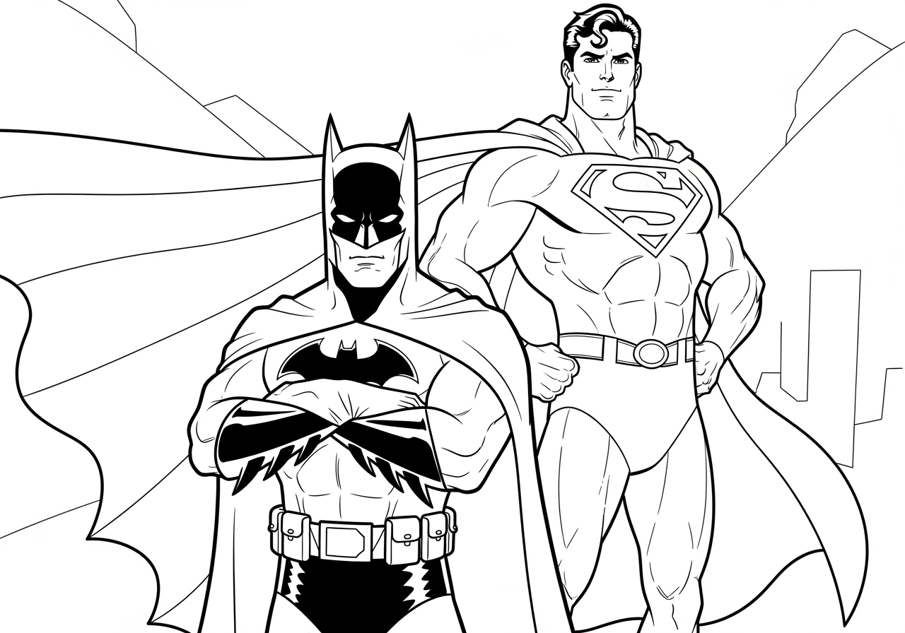 Superman Batman Coloring Pages Printable Fun For Kids Diy magazine