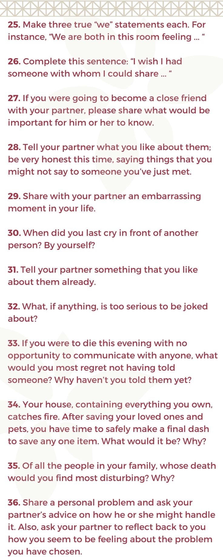 Surprising 36 Questions To Fall In Love In 2023 Printable Version Surprising 36 Questions To Fall In Love In 2023 Printable Version