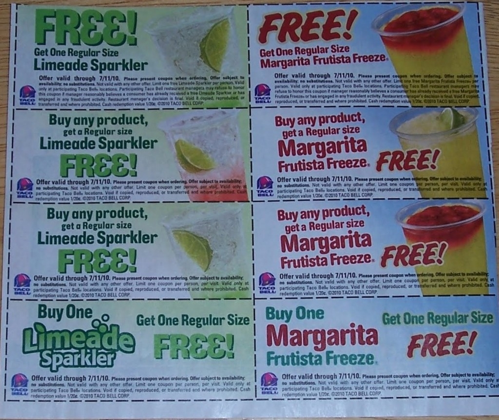 Taco Bell Coupon In Select Red Plum Inserts 