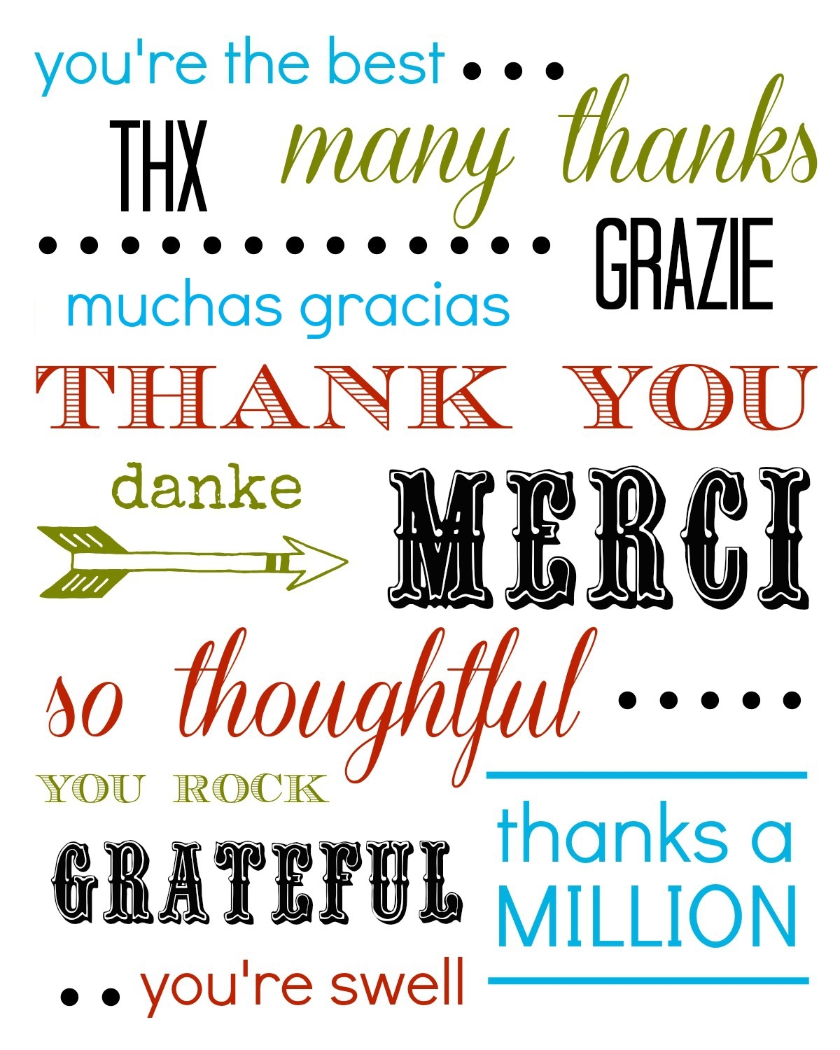 Thank You Card Free Printable