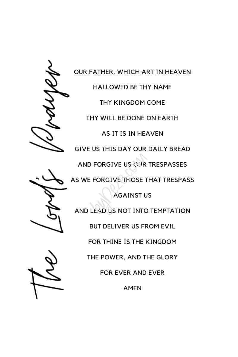 The Lord’s Prayer Printable Pdf - Mom Printable