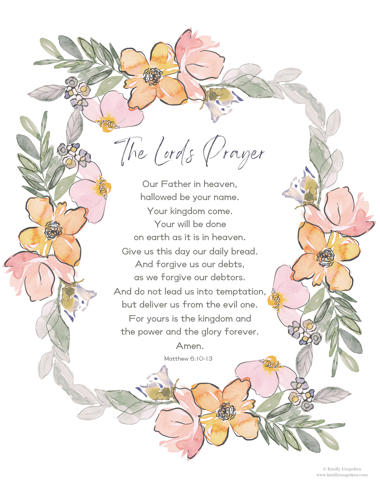 The Lord s Prayer Printable PDF Free Bible Wall Art Kindly Unspoken The Lord s Prayer Printable PDF Free Bible Wall Art Kindly Unspoken