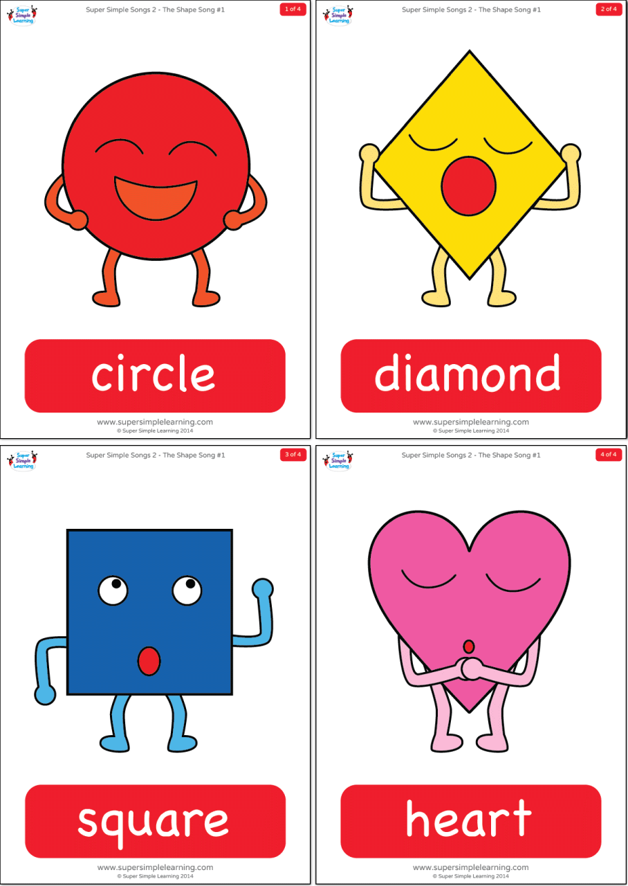 The Shape Song 1 Flashcards Super Simple The Shape Song 1 Flashcards Super Simple