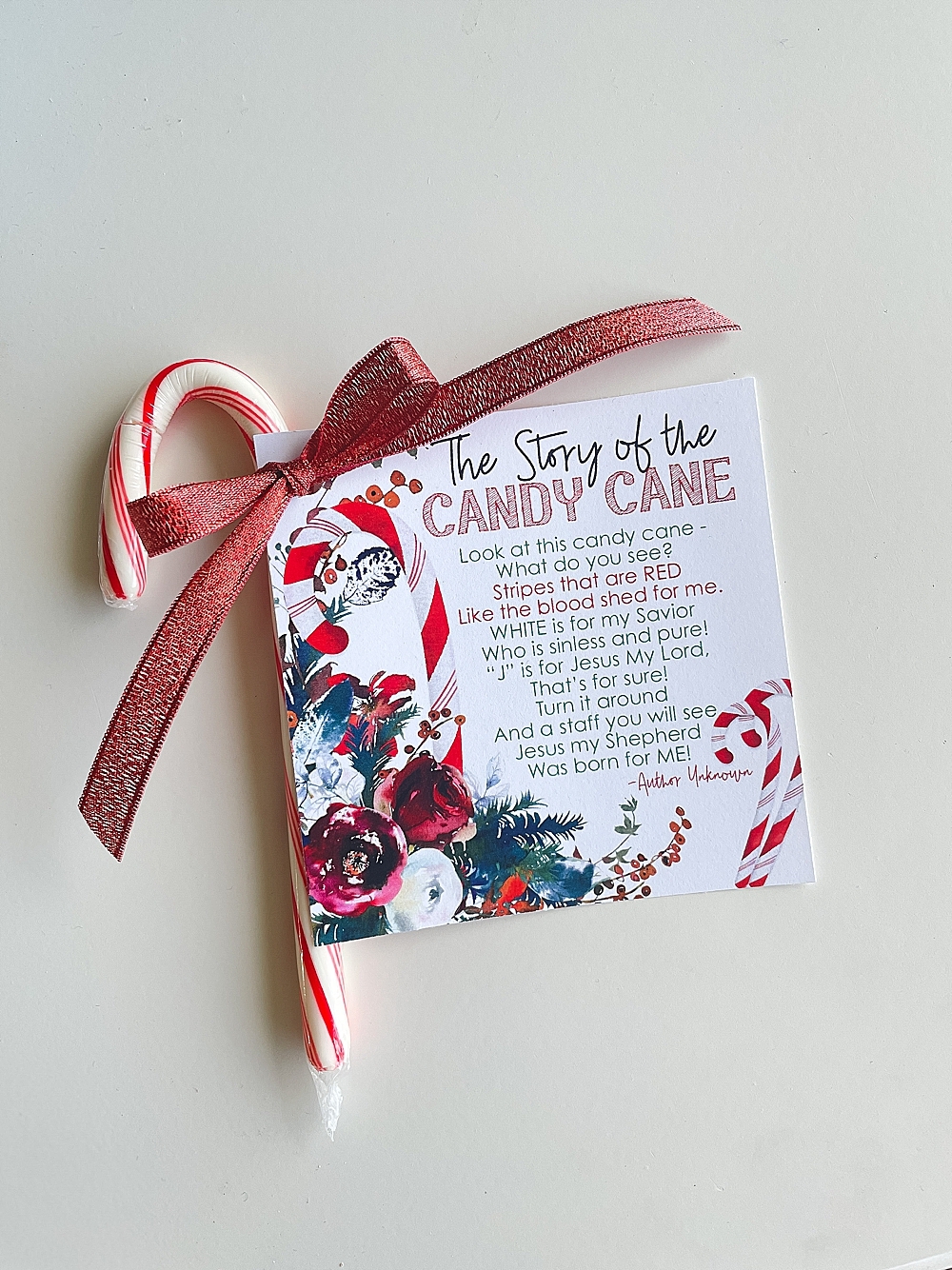 story of the candy cane printable