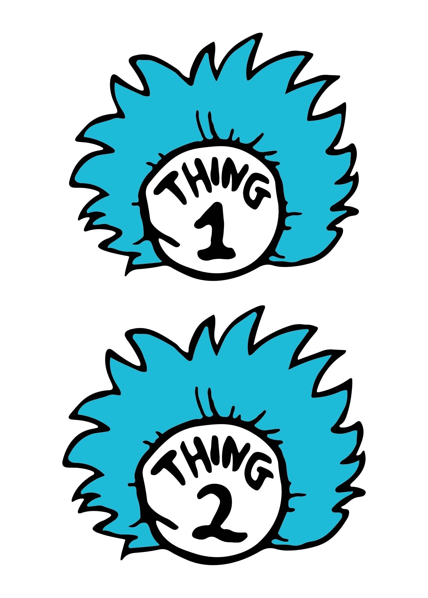Thing 1 Template 10 Free PDF Printables Printablee