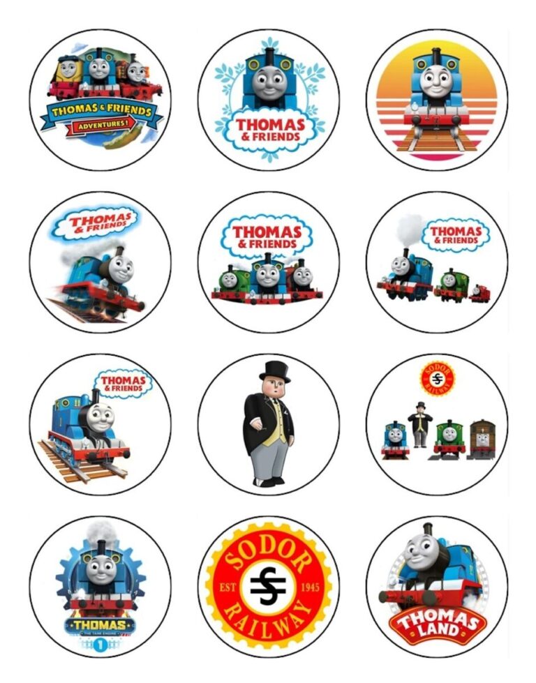 Thomas The Tank Engine Edible Cupcake Toppers Icing Cake Decorations 2 Sizes EBay