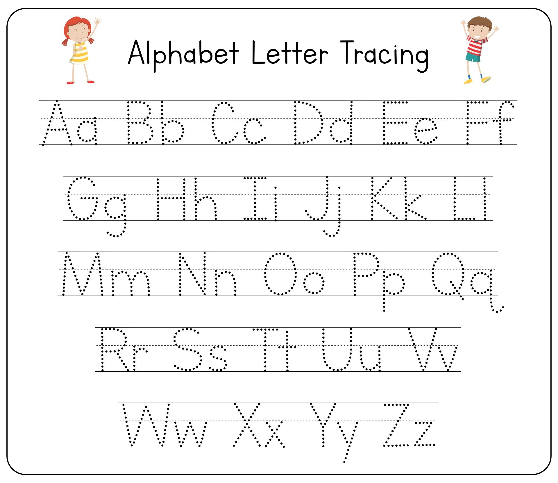 tracing letters worksheets