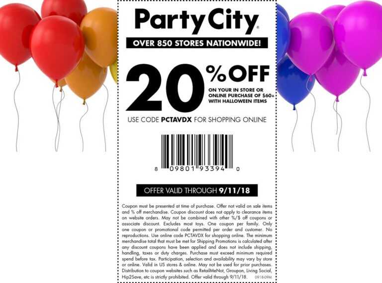 Valid Party City Promo Code 15 Off Coupon August 2024 Worksheets Library