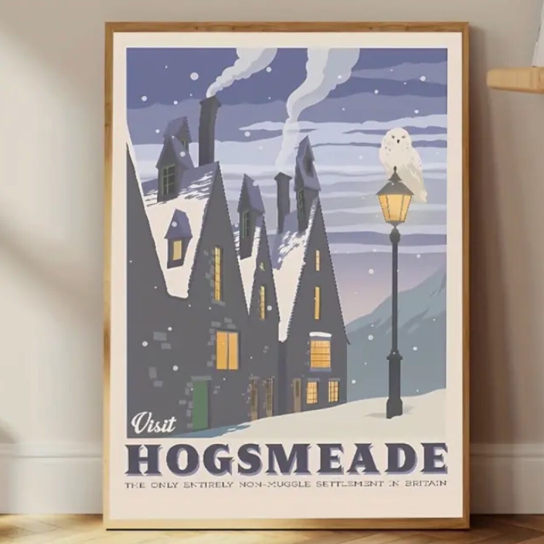 Wall Decor Art Harry Potter Hogsmeade Canvas Print UNFRAMED Howgwarts Wizard EBay