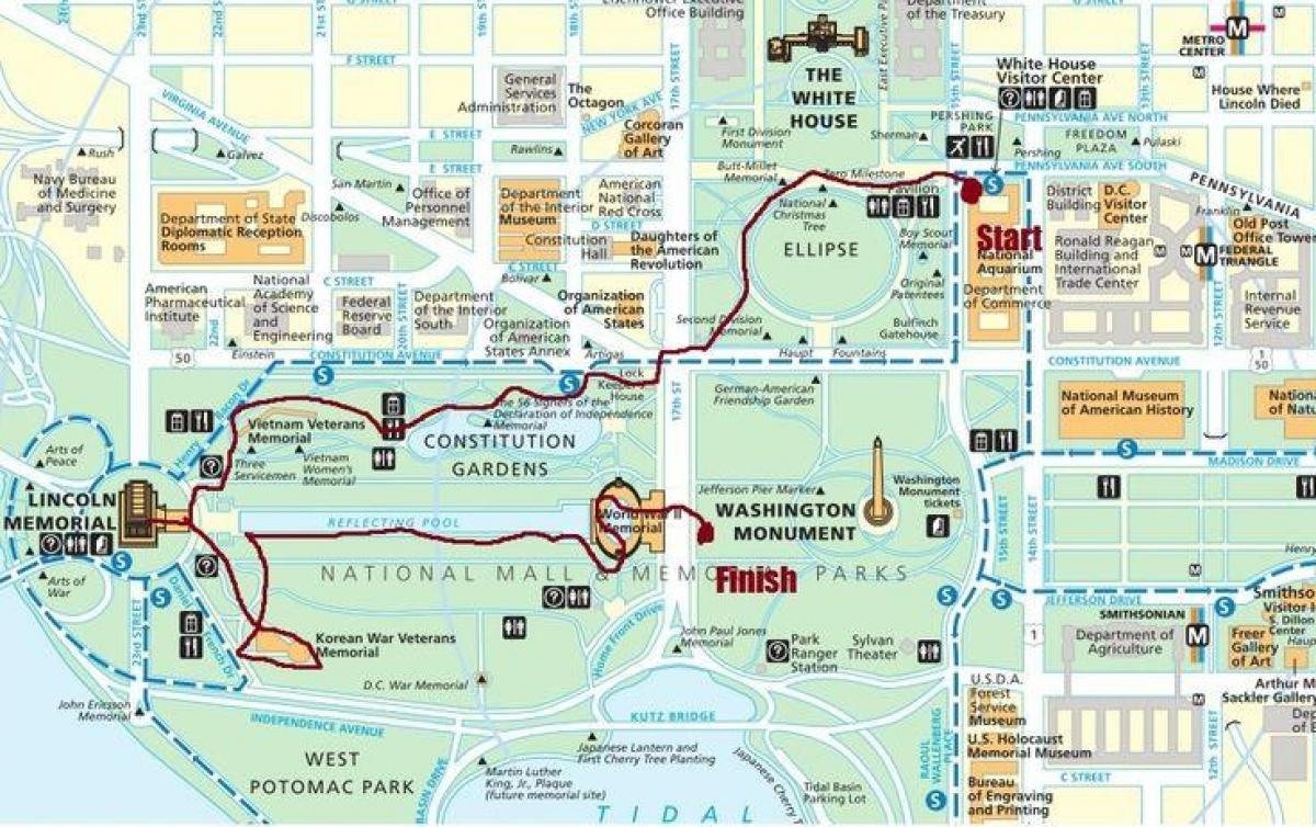 printable walking map of washington dc