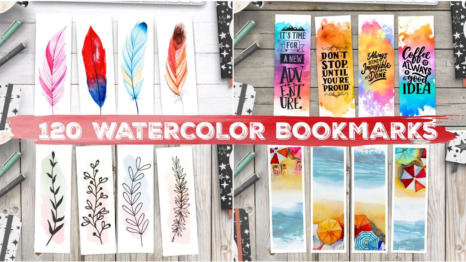 Watercolor Bookmarks 120 Ideas To Print For Free World Of Printables