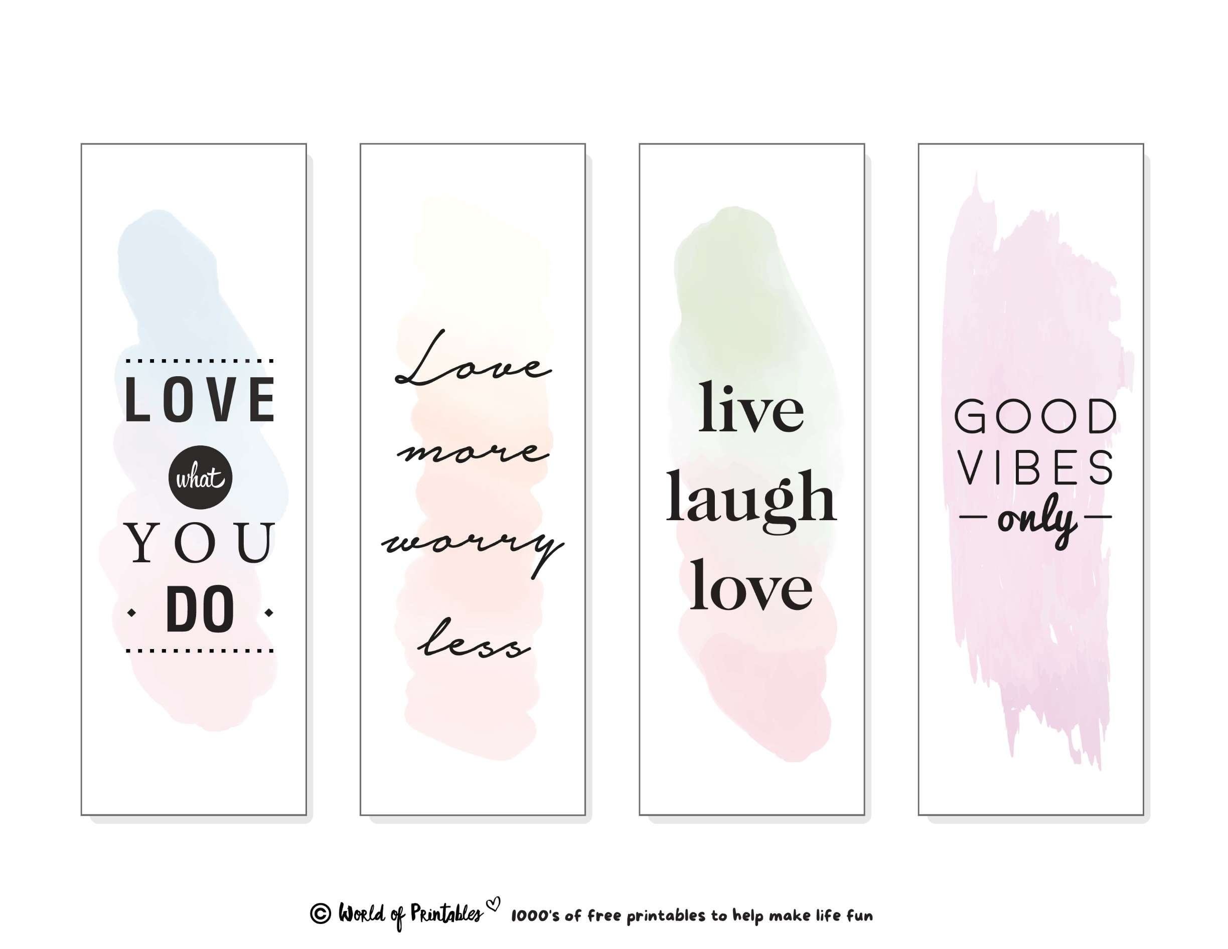 Watercolor Bookmarks 120 Ideas To Print For Free World Of Printables
