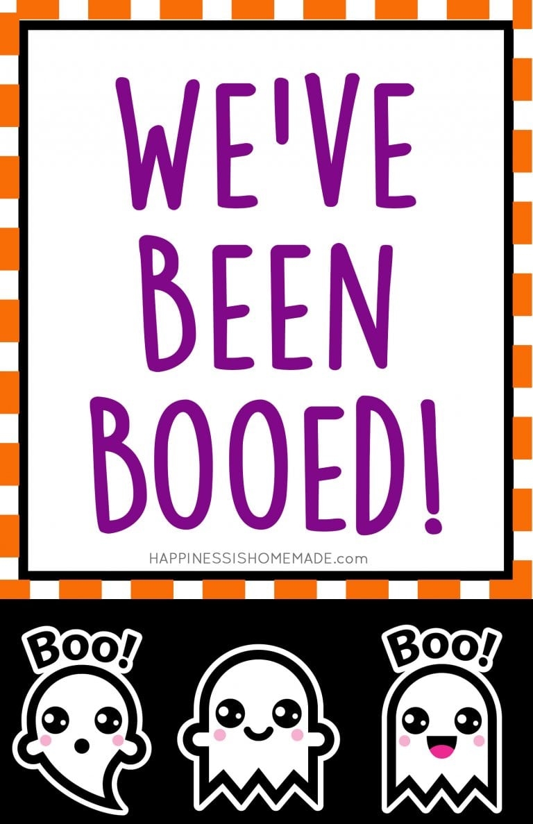 we've been booed free printable