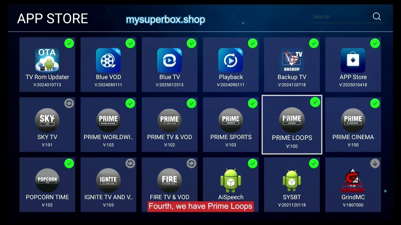 5 SuperBox Prime Apps Full Content List Of Live TV And VODs SuperBox S7 Max S7 Pro Online Store