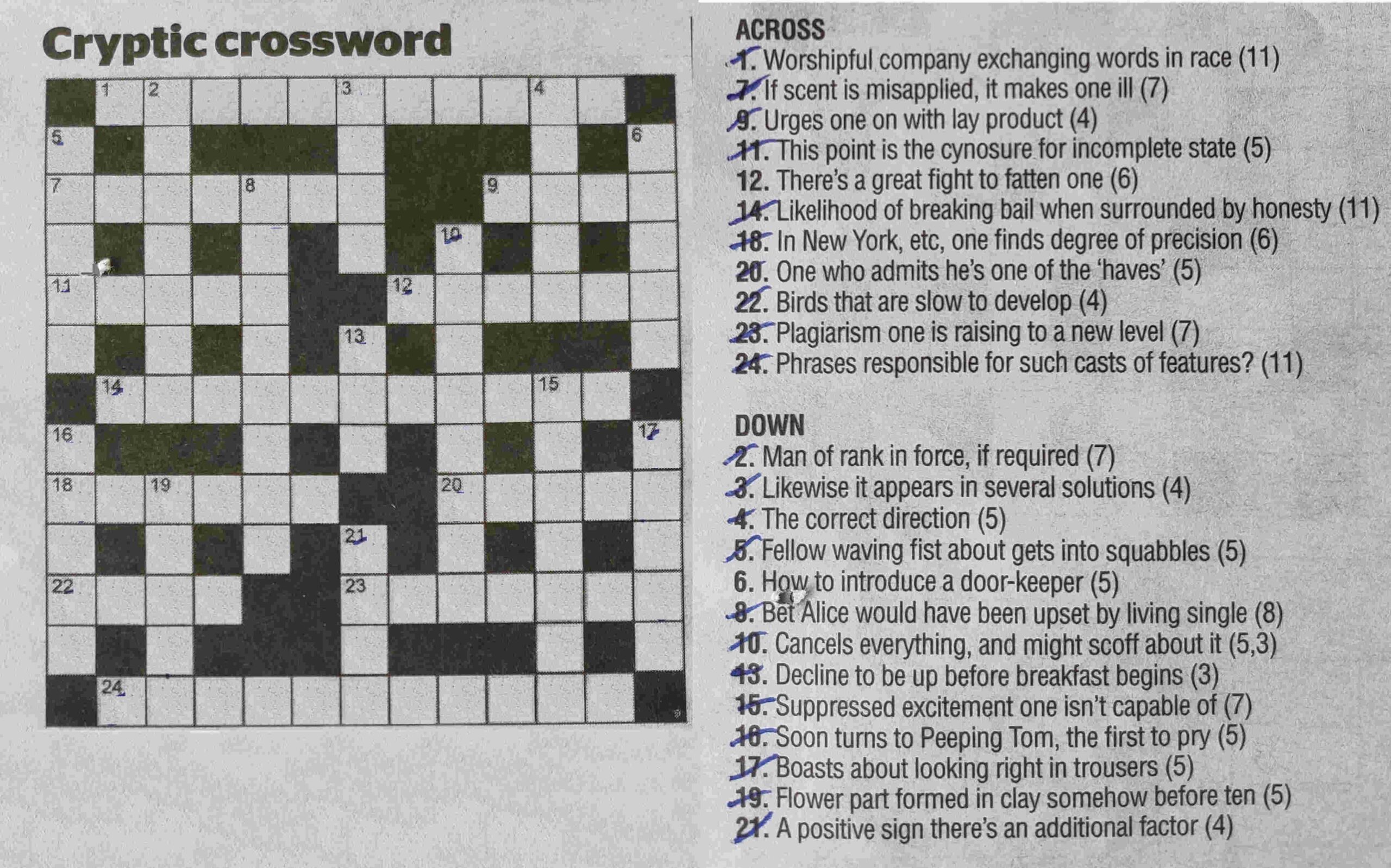 How To Do Cryptic Crosswords Bennettarium How To Do Cryptic Crosswords Bennettarium