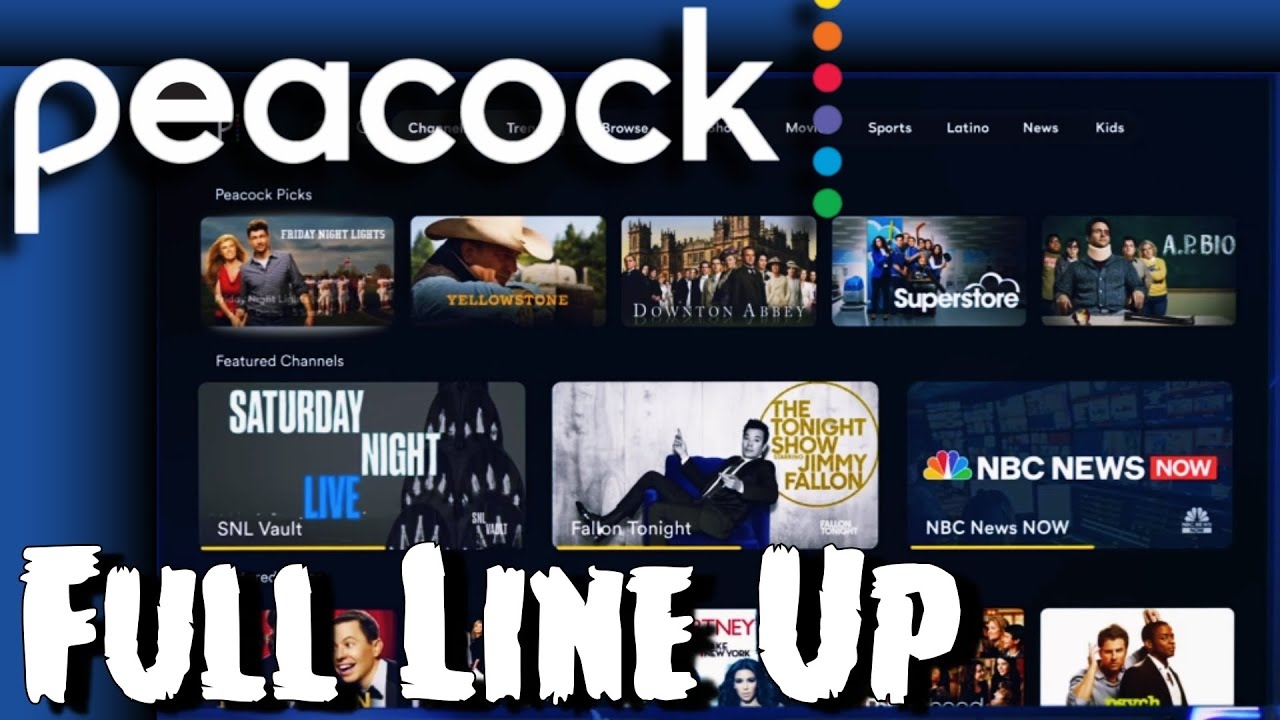 peacock channel list peacock channel list