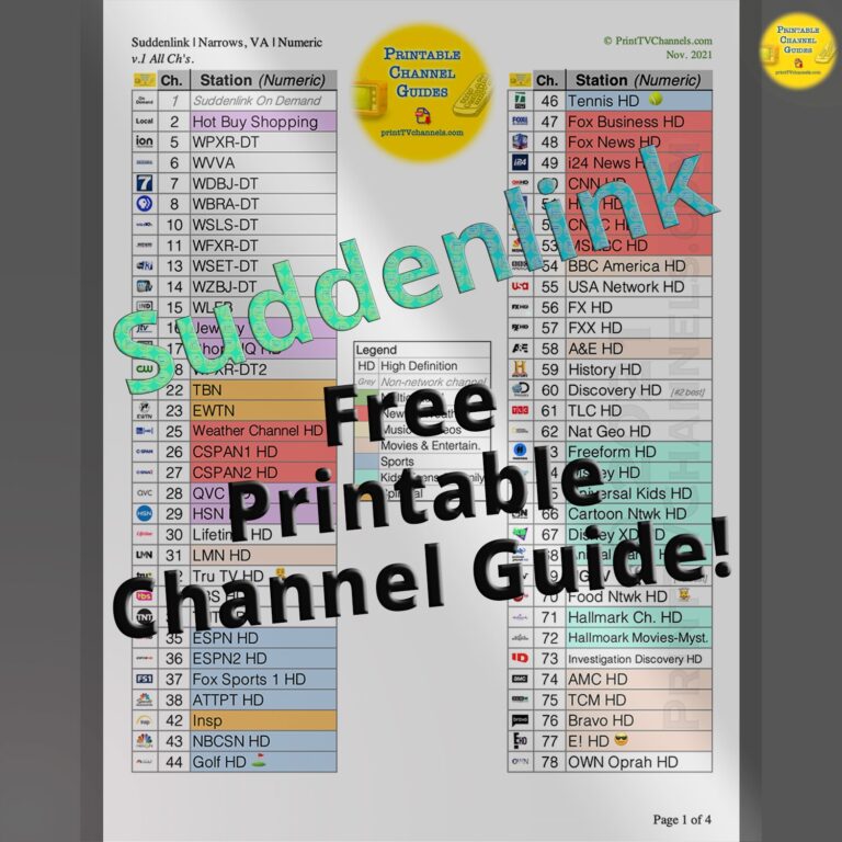 Suddenlink TV Guide Channel Lineup Suddenlink Channel Guide PDF