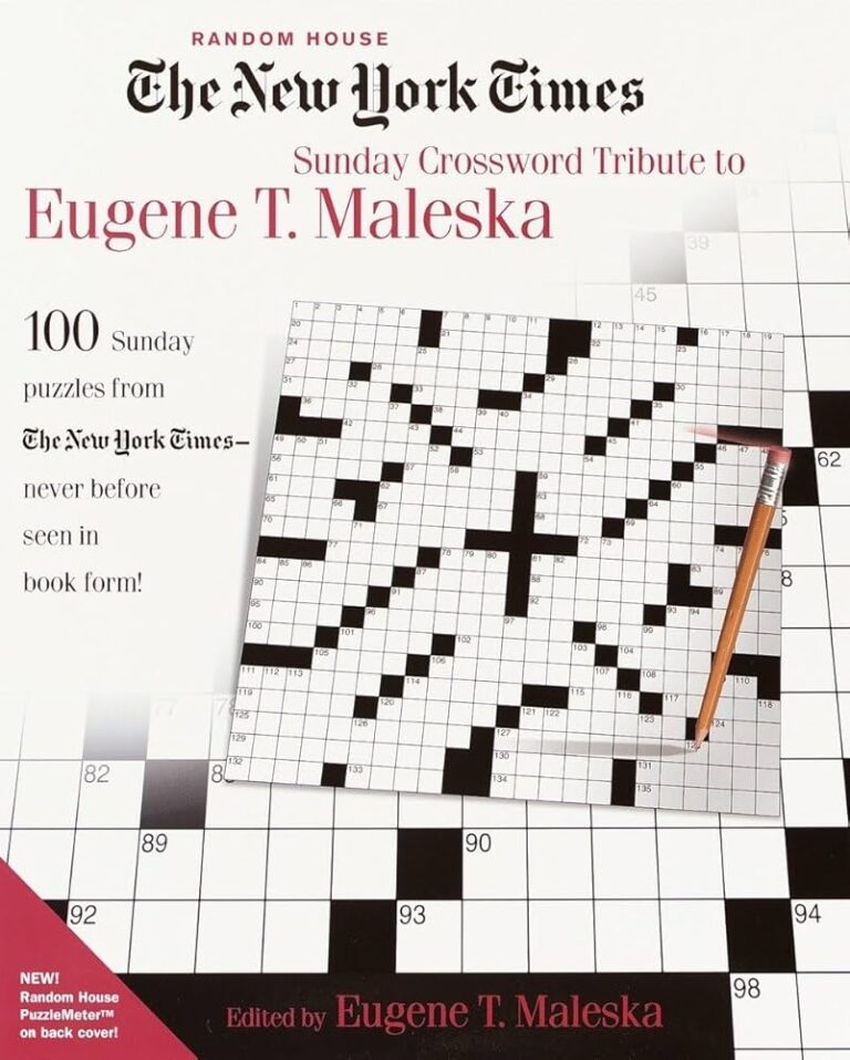 The New York Times Sunday Crossword Tribute To Eugene T Maleska Maleska Eugene 9780812933840 Amazon Books