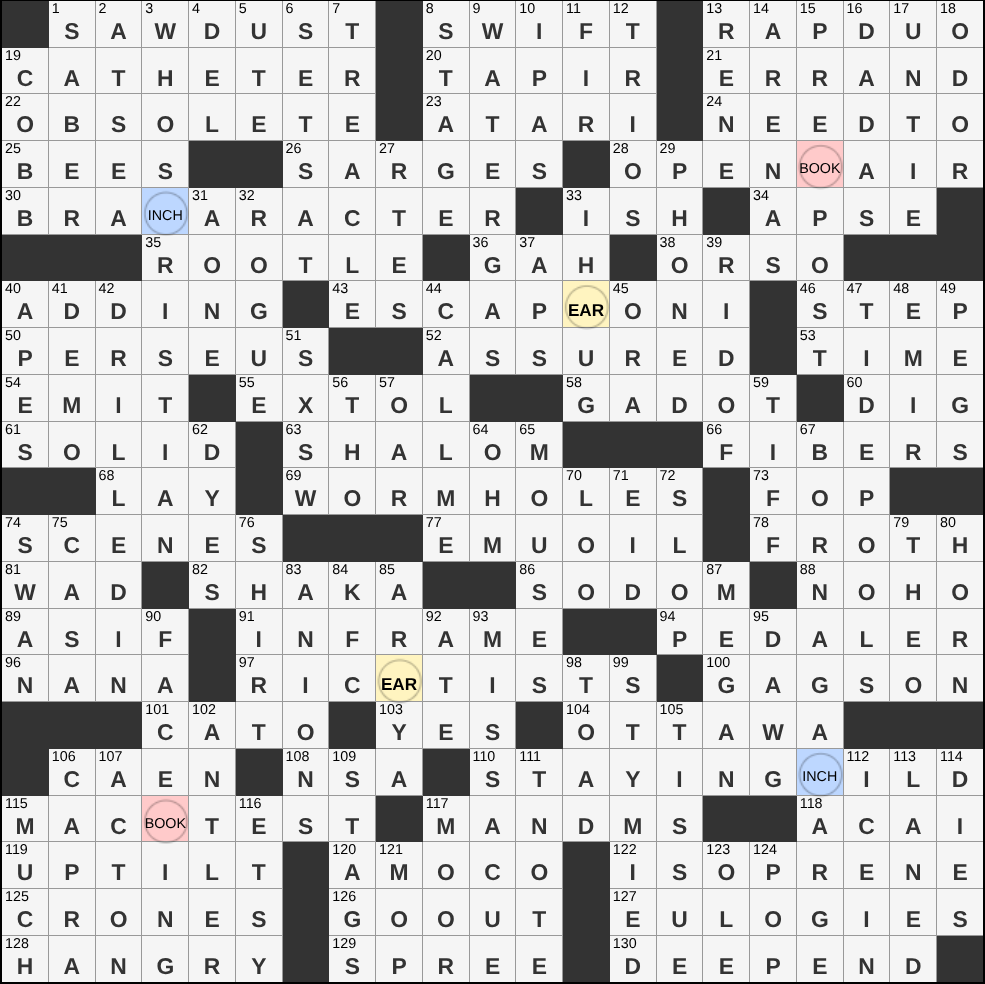 sunday crossword puzzle answers