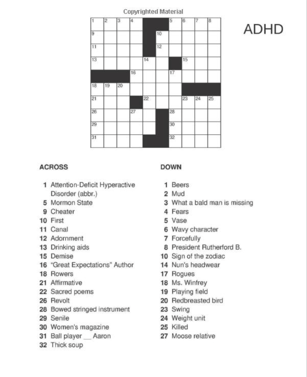 free sunday crosswords to print