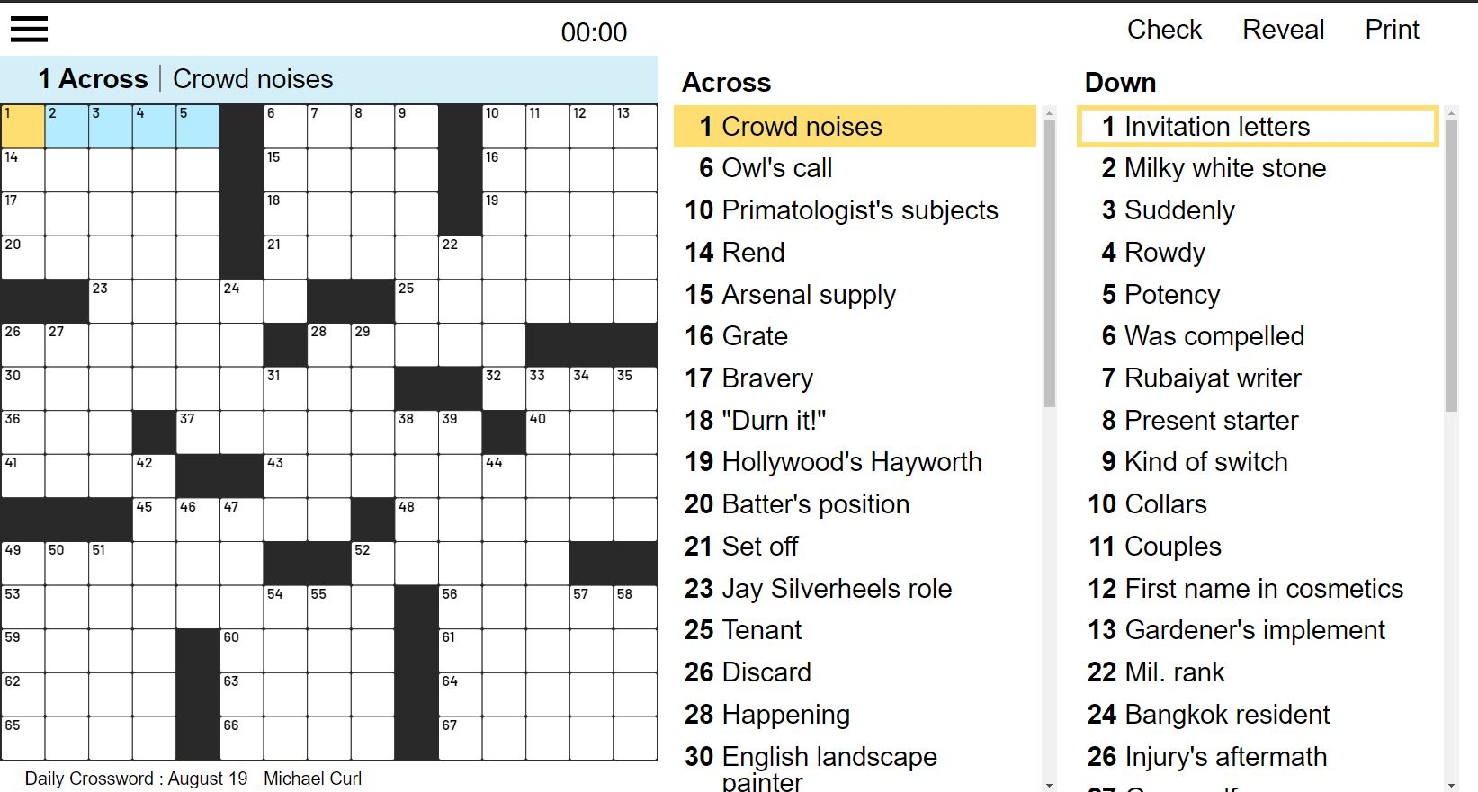 Best Daily American Crossword Free Online Game Star Tribune