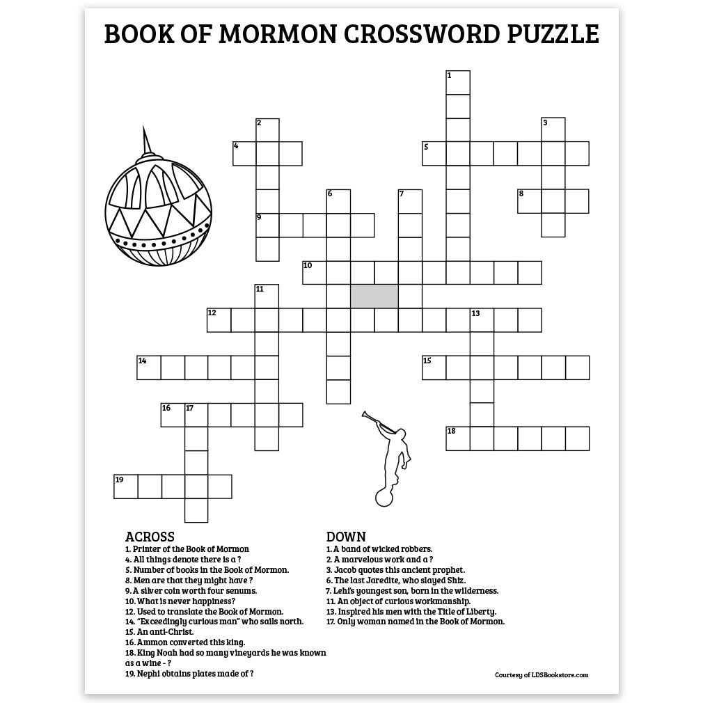 Can You Solve This Book Of Mormon Crossword Puzzle LDS Daily