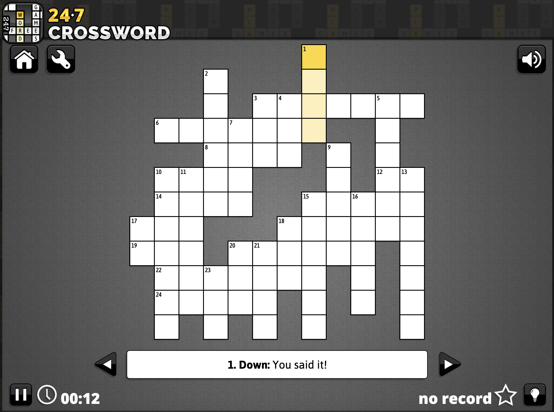free sunday crossword puzzles online