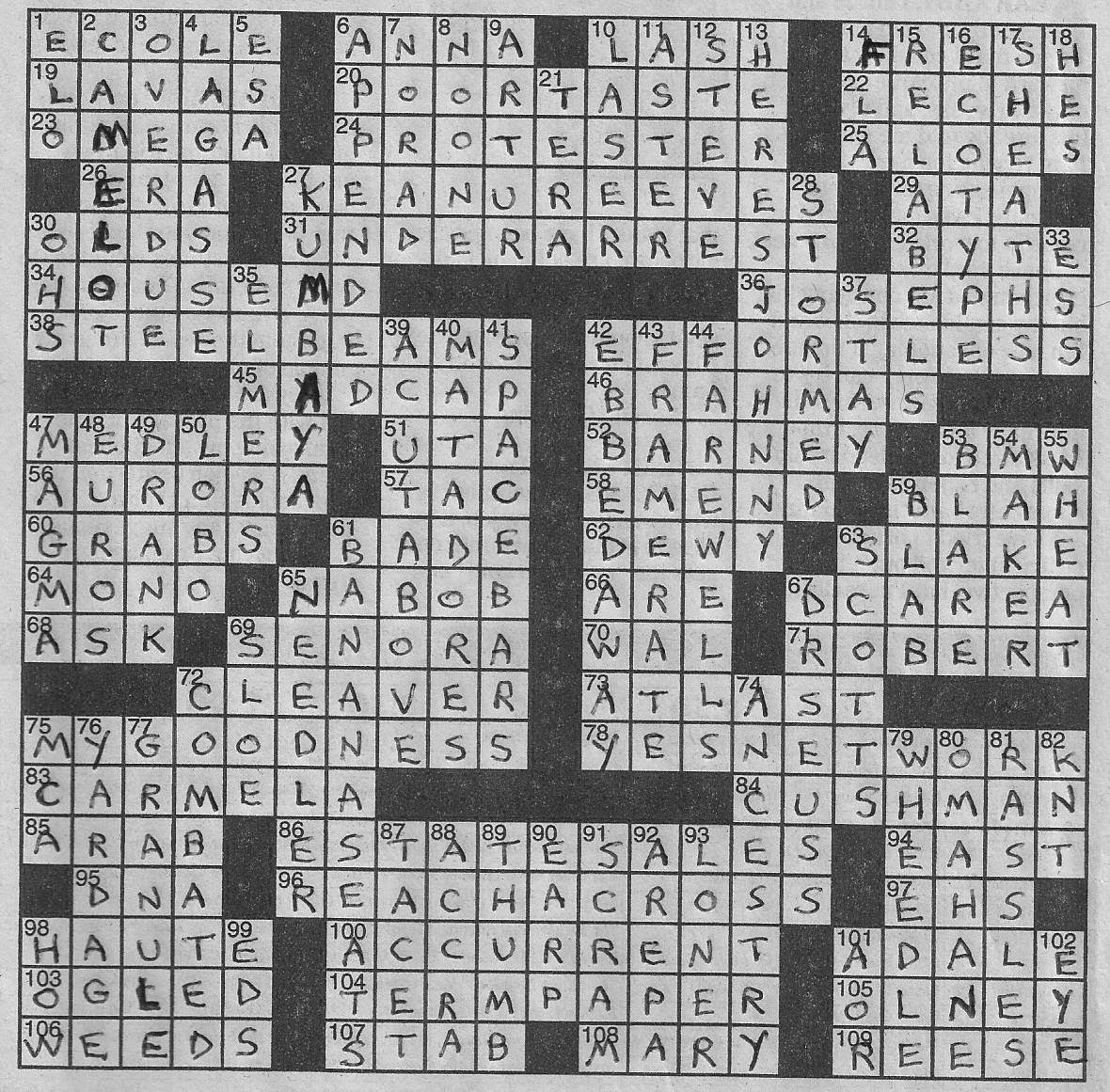 Frank Longo Crosswords