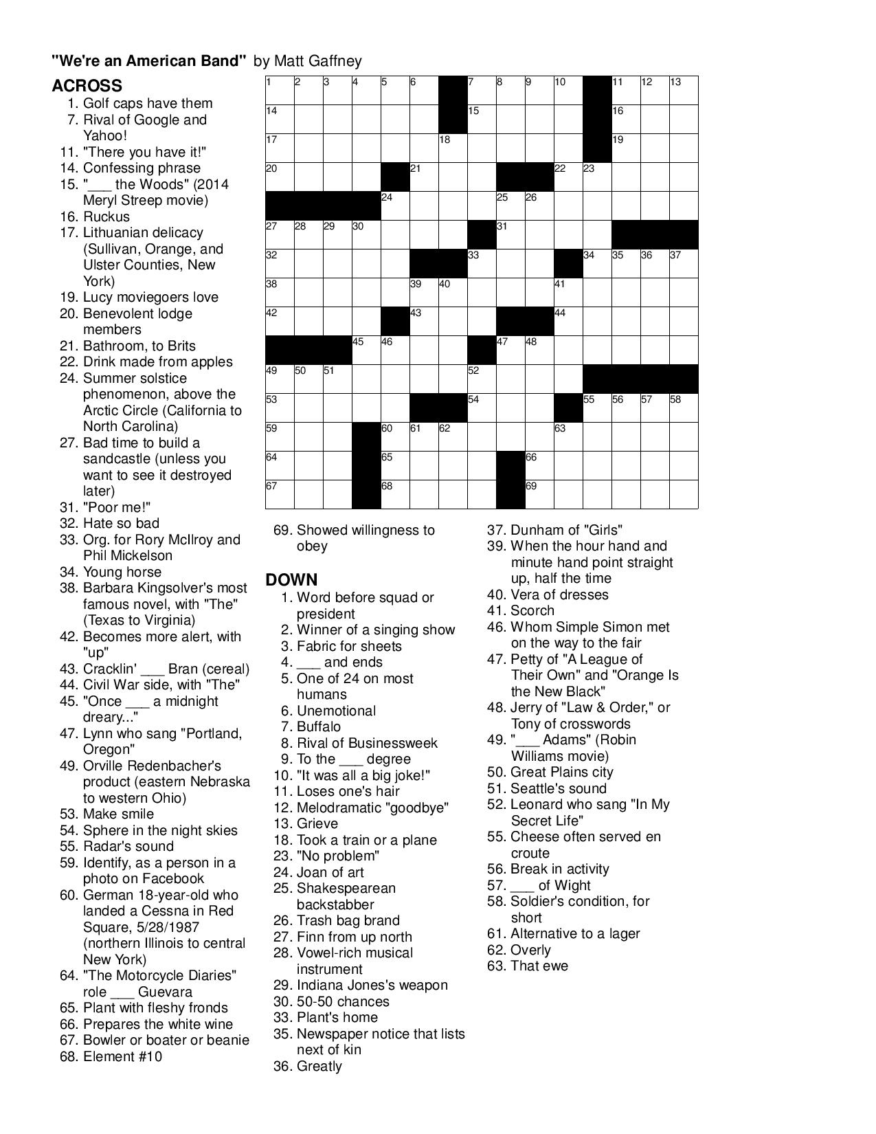 Free Printable Frank Longo Sunday Crossword Puzzles Printable Coloring Template Free Printable Frank Longo Sunday Crossword Puzzles Printable Coloring Template
