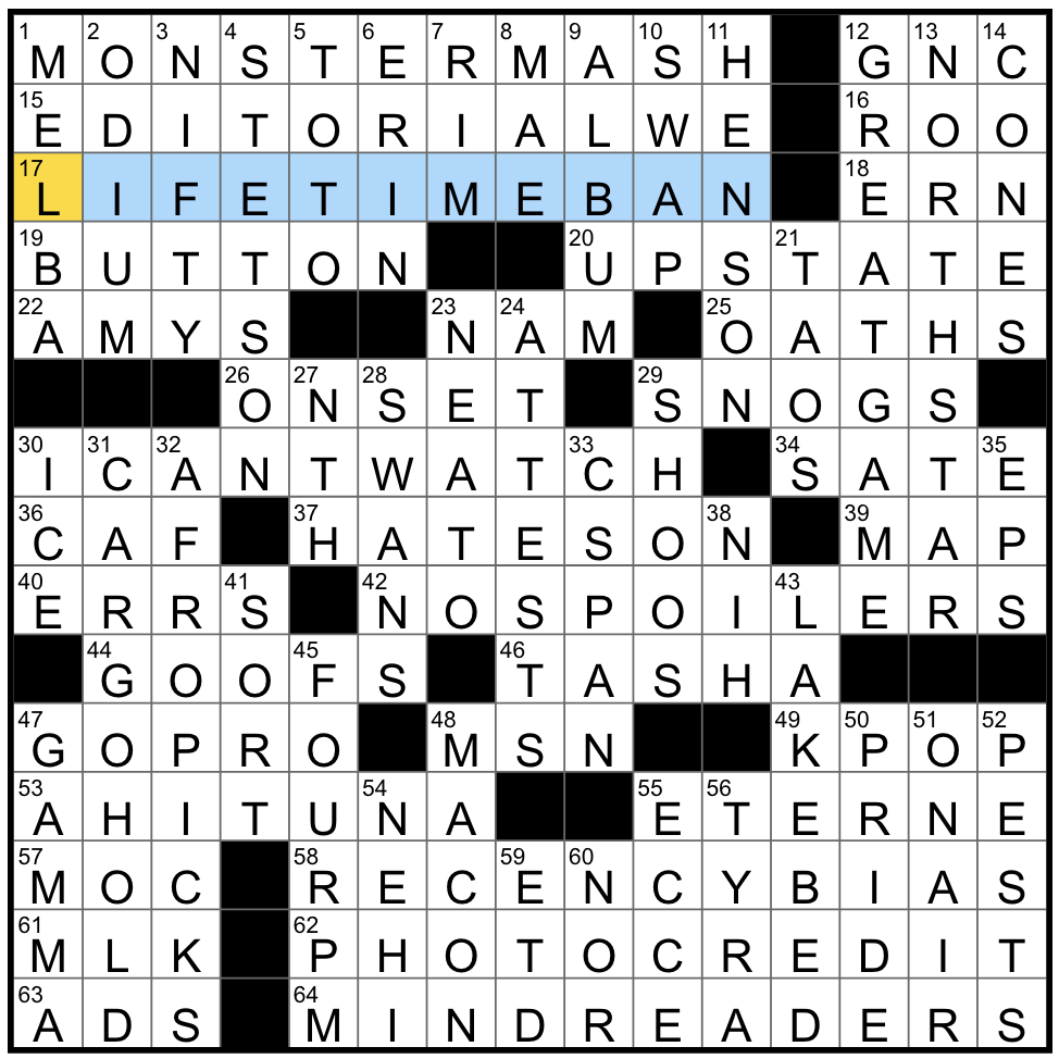 Friday December 2 2022 Diary Of A Crossword Fiend