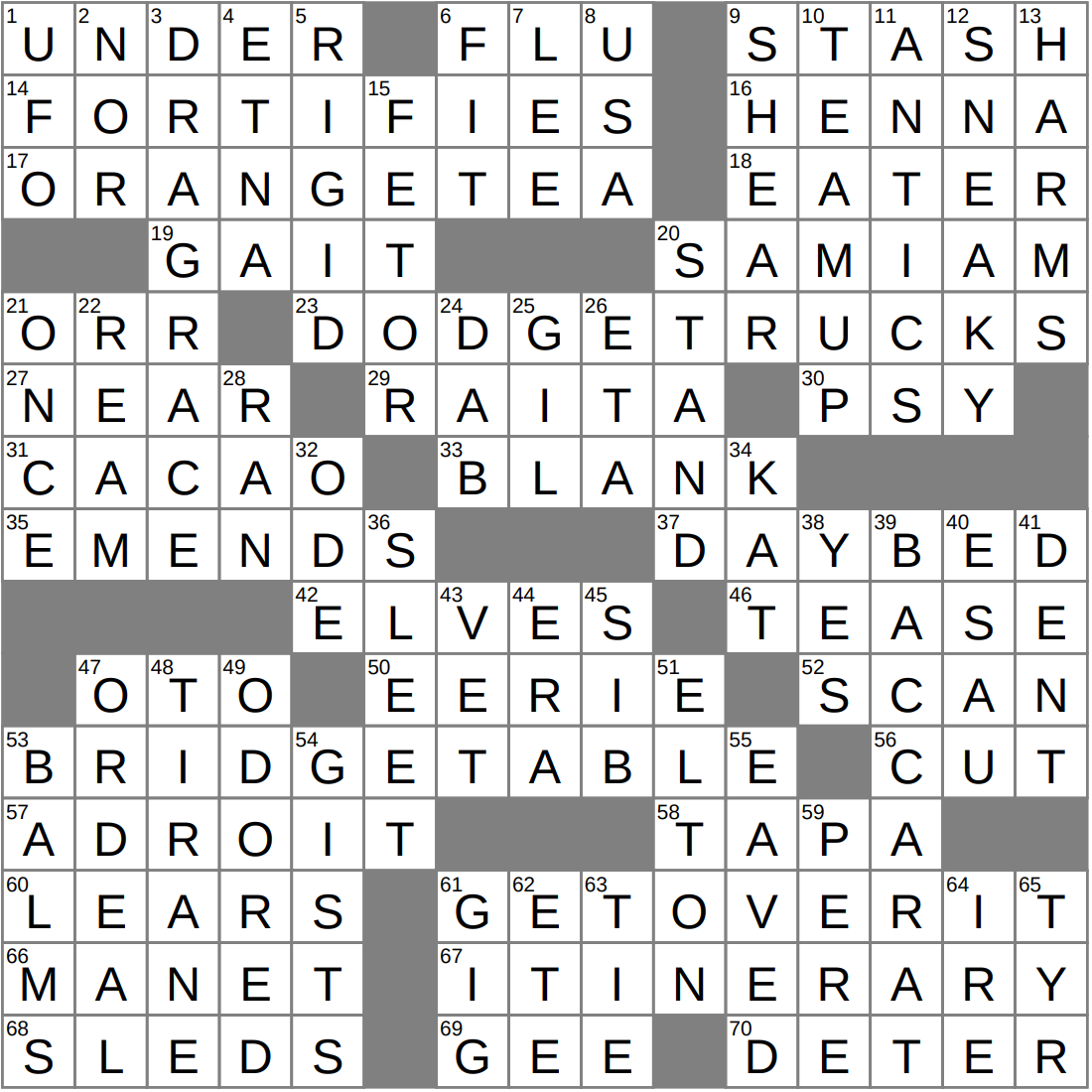 LA Times Crossword 27 Nov 25 Thursday LAXCrossword