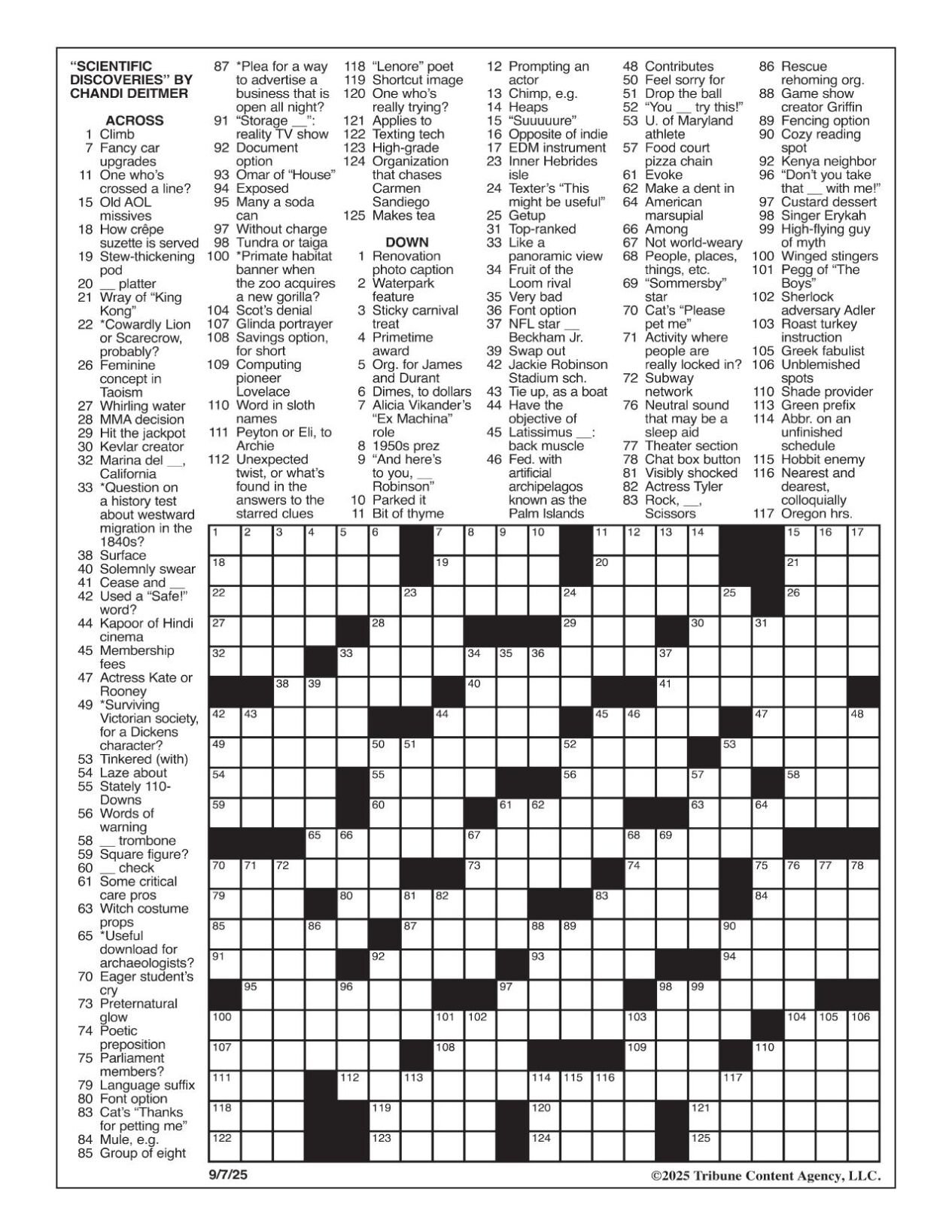 LA Times Crossword Sept 7 2025 Crosswords Yakimaherald