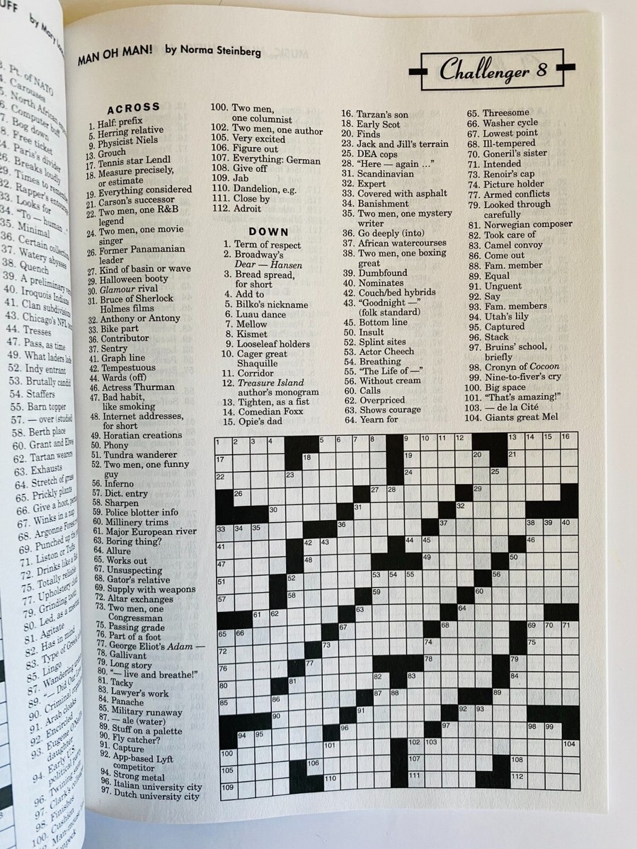 Lot Of 2 Expert Challenger Crossword Sunday Dell Penny Press Includes Themed EBay