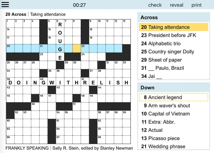 Sunday Crossword Instantly Play Sunday Crossword Online For Free 